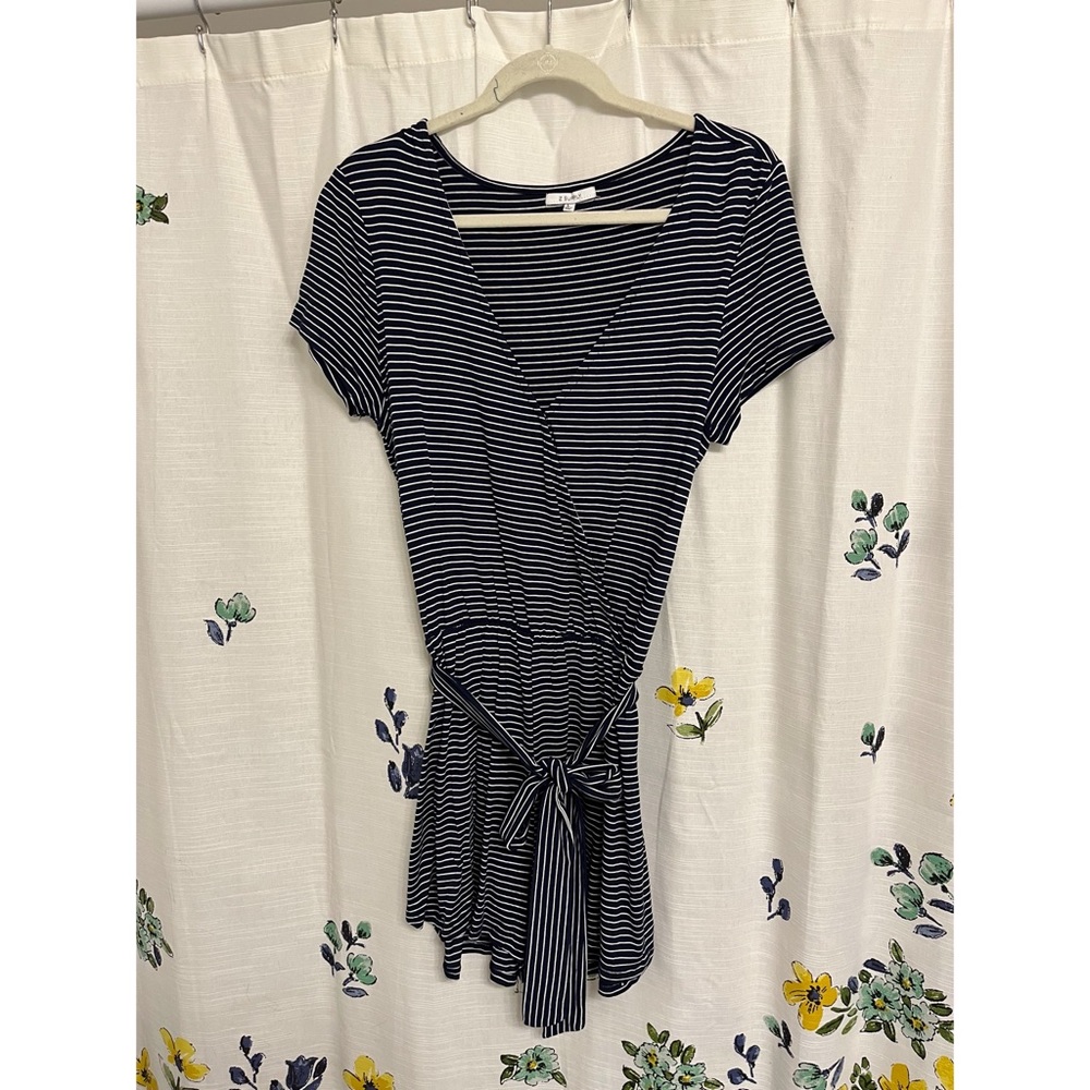 Z Supply Navy Striped Romper